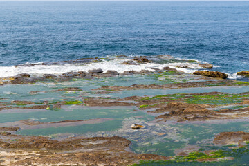 Laomei Green Reef in Taiwan at sunny day