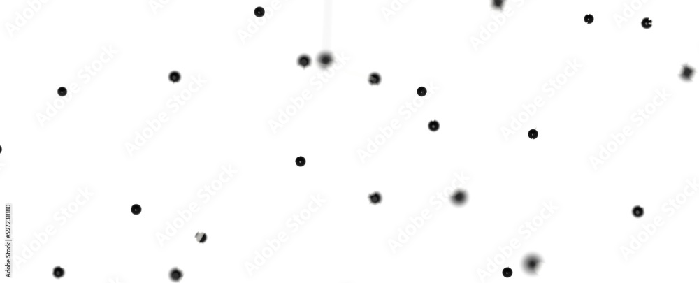 Poster Abstract polygonal space with connecting dots and lines. Dark background. Connection structure. 3d Widescreen - PNG transparent