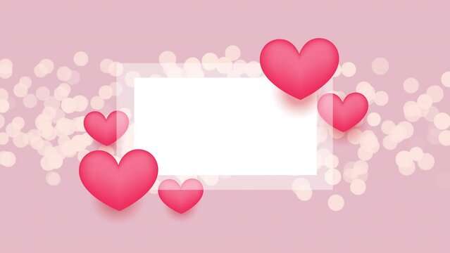 Blurred particle background with pretty heart concept