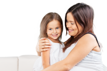 Happy Mother and daughter hugging