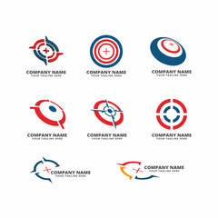 set of target logo vector icon