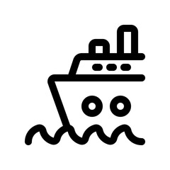 Editable cruise ship vector icon. Part of a big icon set family. Perfect for web and app interfaces, presentations, infographics, etc