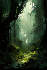 light in the lush_forest