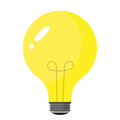 Light bulb, energy, idea creativity, Electric or Tip vector icon flat design graphics. 