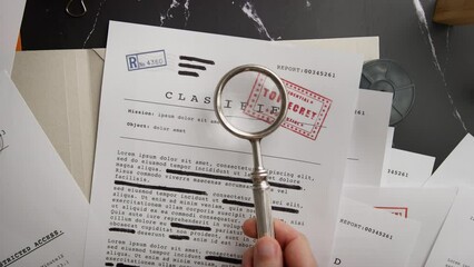 Letters classified as very confidential documents