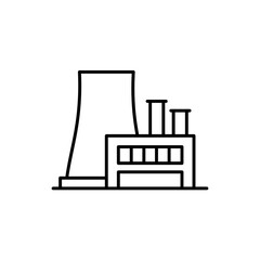 Factory icon industry, building, engineer, nuclear power plant for app web logo banner poster icon - SVG File
