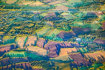 Fototapeten aerial of rural landscape in Hamburg © travelview