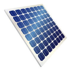 Solar panel on isolated background