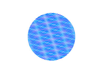 blau eingefärbte kreisfläche mit interessantem glanzeffekt, modern art