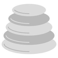 A readily available icon of spa stones, flat design vector 