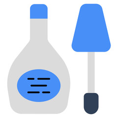 Nail polish icon isolated on white background 