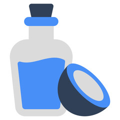 Trendy vector design of coconut oil bottle 