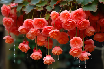 beautiful courtyard is filled with the delicate beauty of flower blossoms, bluebells, and spring flowers.