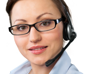 Call center operator business woman, Isolated