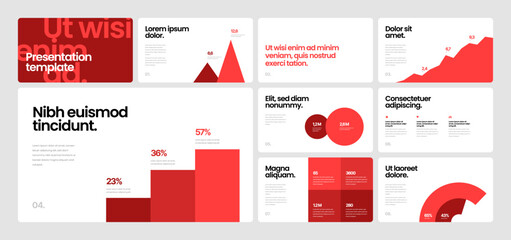 Corporate business presentation template. Elements of infographics use in presentation, flyer and corporate report. Dashboard template with big data visualization.
