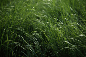 Obraz premium green grass in the wind