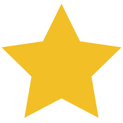 Gold star icon, yellow color flat style shape rank or rating idea concept vector. Trendy design graphic sign illustration for web, mobile, app, UI, logo, game, stamp, label symbol isolated background.