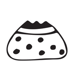 Abstract tulip vintage folk mini flowers garden plants isolated on white background. Vector illustration