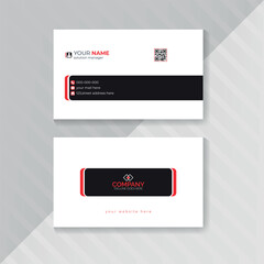 Double-sided modern and minimalist creative business card vector print-ready design template, name card, visiting card, vector card