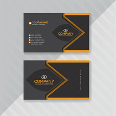 Double-sided modern and minimalist creative business card vector print-ready design template, name card, visiting card, vector card