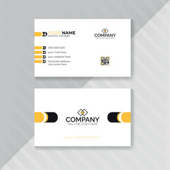 Double-sided modern and minimalist creative business card vector print-ready design template, name card, visiting card, vector card