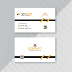 Double-sided modern and minimalist creative business card vector print-ready design template, name card, visiting card, vector card