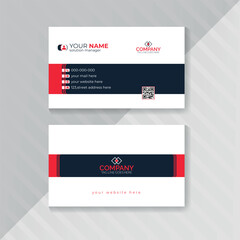 Double-sided modern and minimalist creative business card vector print-ready design template, name card, visiting card, vector card