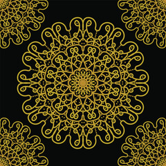 Luxury gold mandala background eps file and image