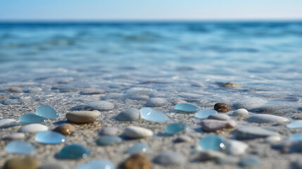 pebbles on the beach.  Generative Ai