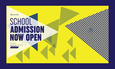 Editable kids School education admission ,you tube thumbnail, You tube video thumbnail template and web banner design for social media	