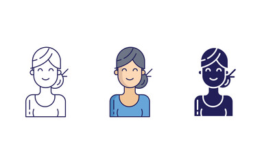 Fototapeta premium Customer Female vector icon