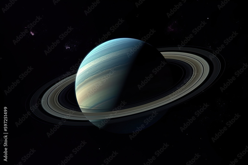 Wall mural unknown planet, view from space. deep space exploration. search for a planet to colonize. created wi