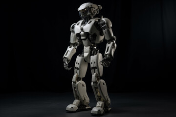 Fototapeta na wymiar humanoid android robot with artificial intelligence. Generative AI