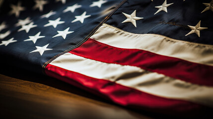 Obraz premium Martin Luther King Day Anniversary - American flag on abstract background, generative ai