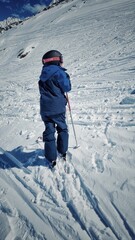 Fototapeta na wymiar Ski de piste de printemps à Chamonix Mont Blanc