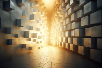 3d abstract wall