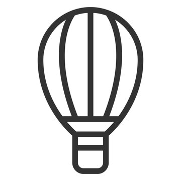 Travel balloon  - icon, illustration on white background, outline style