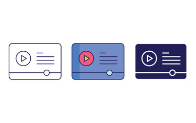 Obraz premium media player vector icon