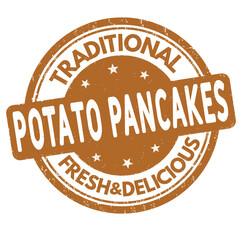 Potato pancakes grunge rubber stamp