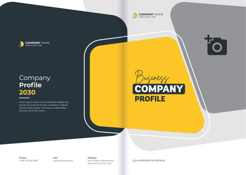 Digital marketing company profile design template. Digital business marketing book cover template. Social media banner design template.