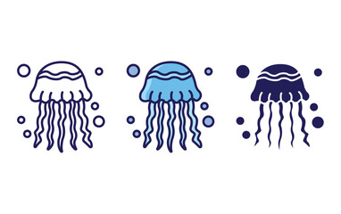 Jelly fish vector icon