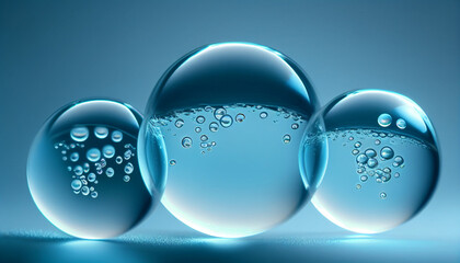 Hydrogen water element bubble artificial reflection