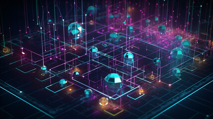 Obraz premium Artificial Intelligence and Technology with Chat GPT Earth Bank of America: Marketing Economy Innovation, Machine Learning, Neural Networks, Automation, and How They Transforming Ecology Generative AI