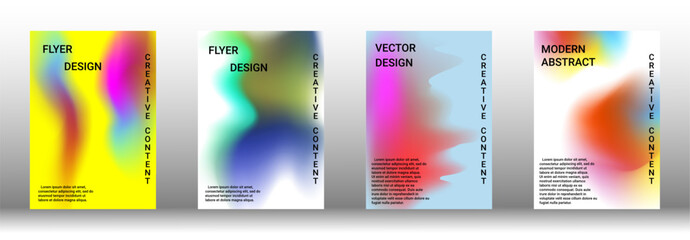 Artistic covers design. Creative fluid colors backgrounds. Set of abstract covers