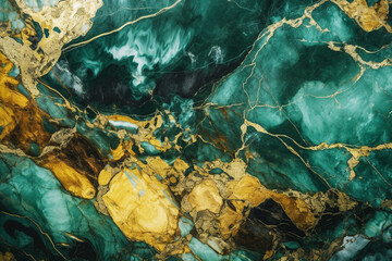 Beautiful luxury green golden marble texture