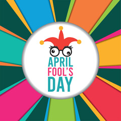Colored april fool day template Vector