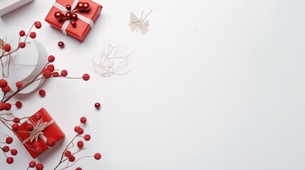 Merry Christmas Background. Illustration AI Generative.