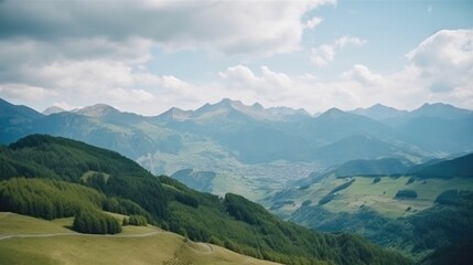 Alps summer background. Illustration AI Generative.