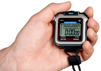 Digital Stopwatch in a Hand