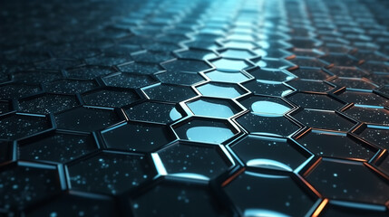 Fototapeta premium Abstract background hexagon network technology